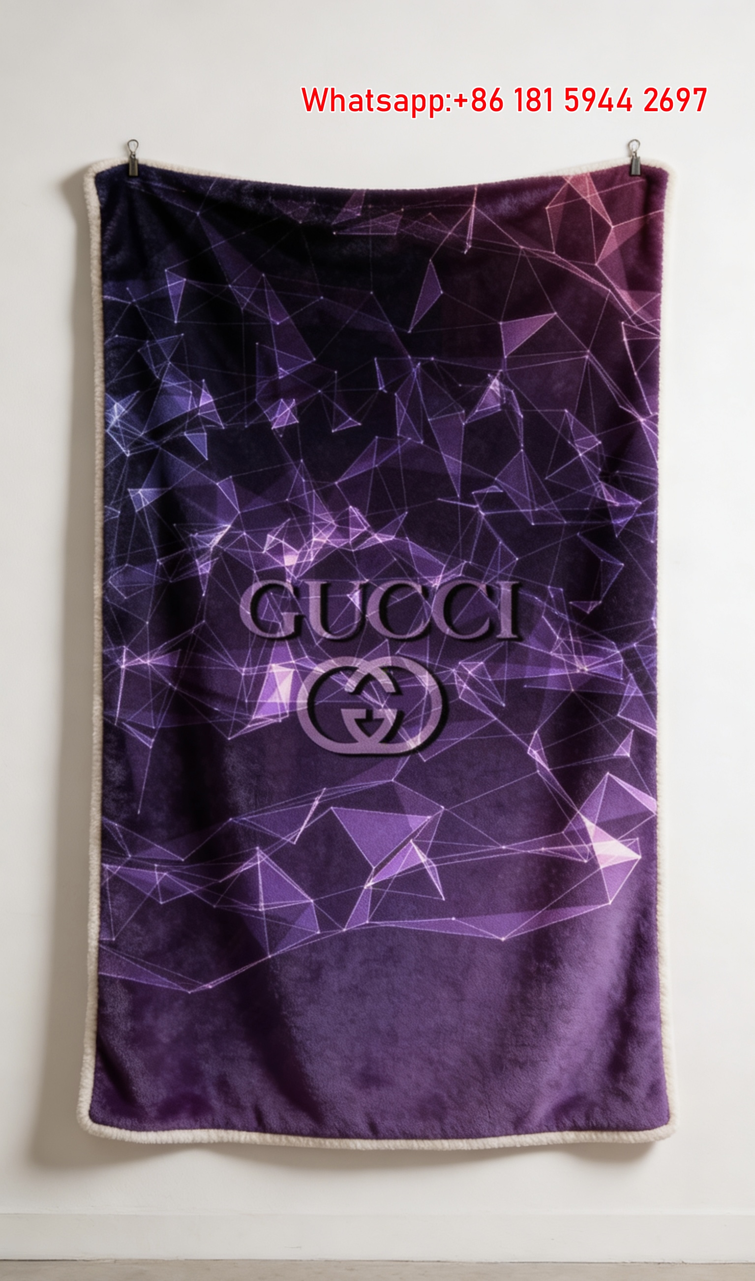 Gucci Cyber Monogram Throw blankets Gucci Techno GG Tapestry IMG_2860